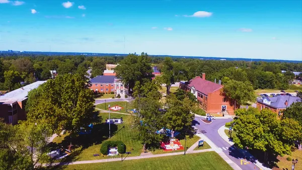 Aerial view of Saint Augustine's campus.