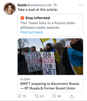 Twitter Russia warning