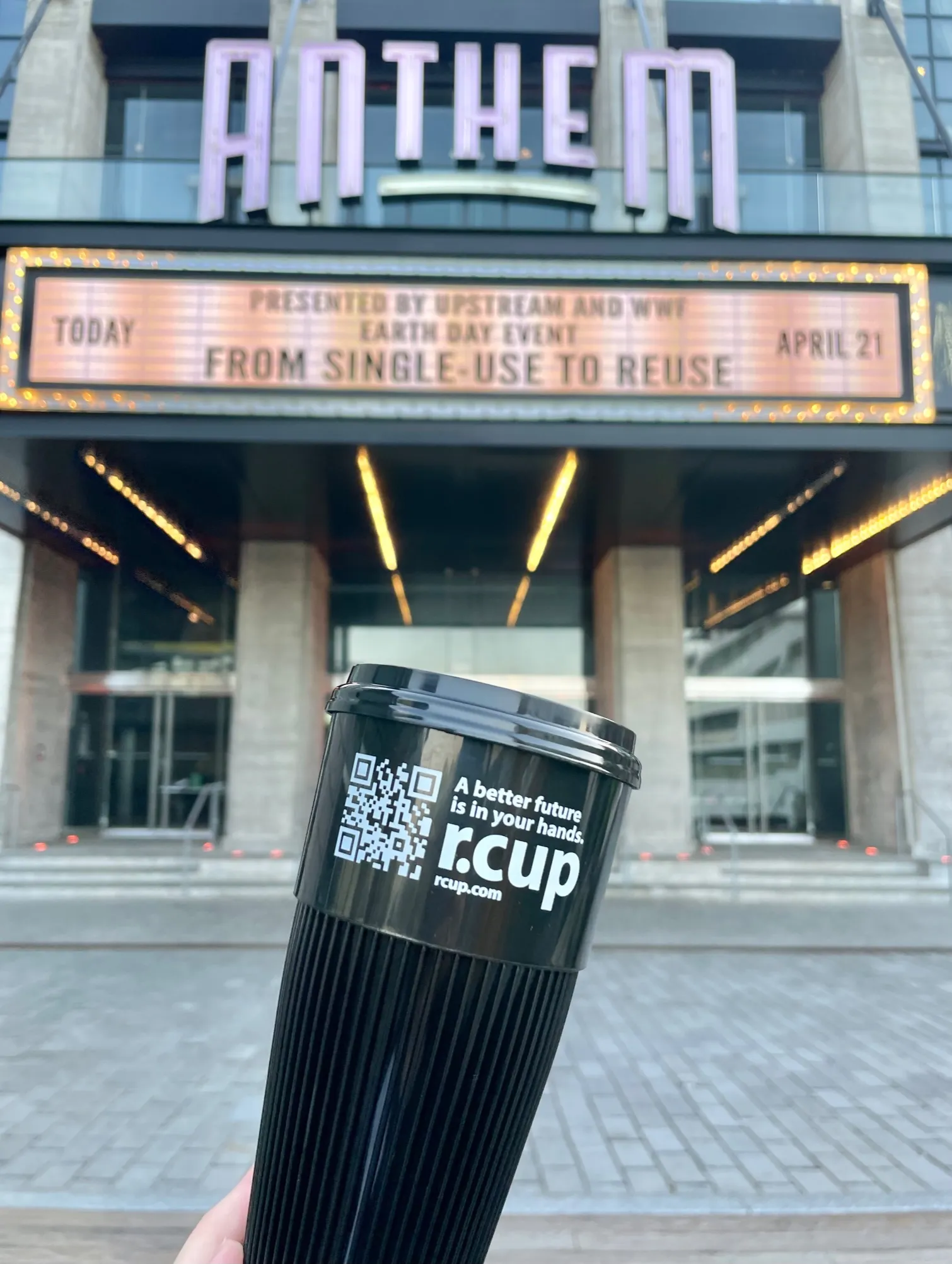 r.Cup at the 'From Single-Use to Reuse' event in Washington, D.C. on April 21, 2023.