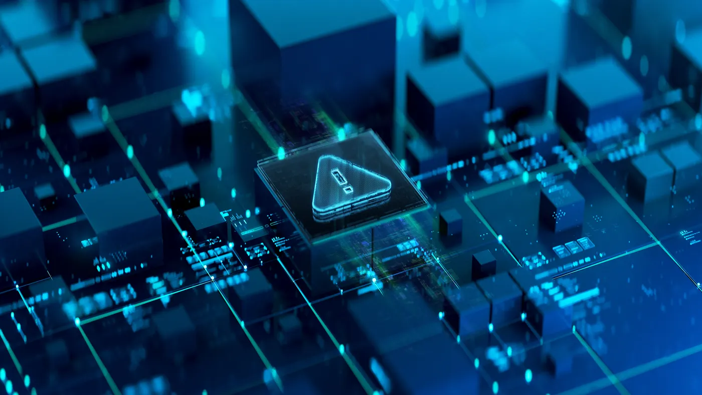 A close-up digital illustration portrays cybersecurity with a futuristic theme