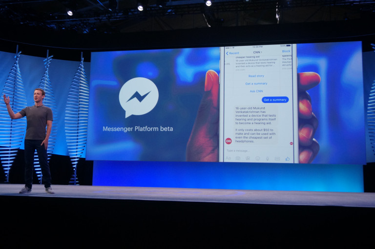 Facebook Messenger bot platform announcement