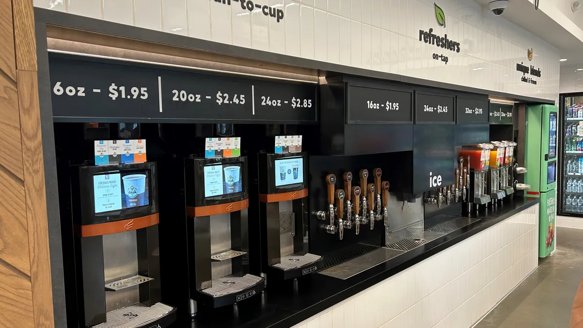 A photo of the coffee service at a Dash In location in Loudoun County, Virginia.