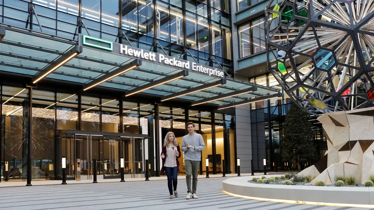 Front of Hewlett Packard Enterprise's campus in Houston.