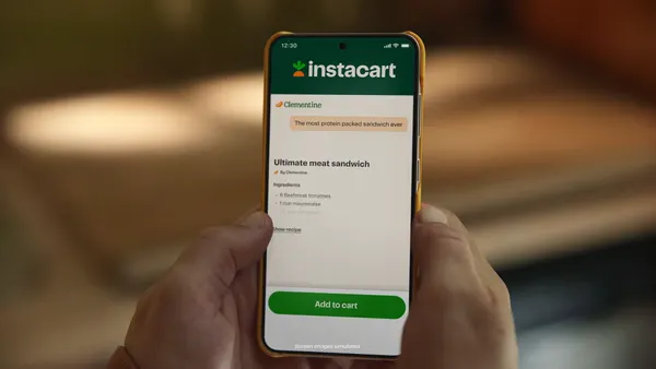 Instacart Clementine in an ad