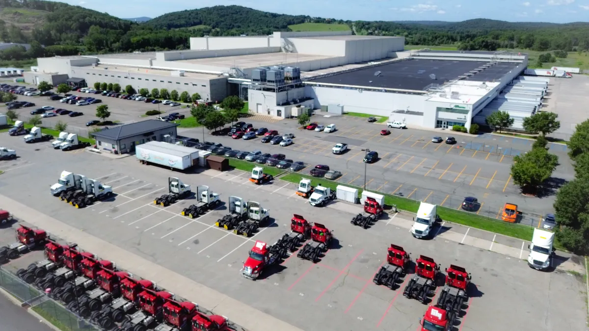 The outside of an Ahold Delhaize USA distribution center in Chester, New York.