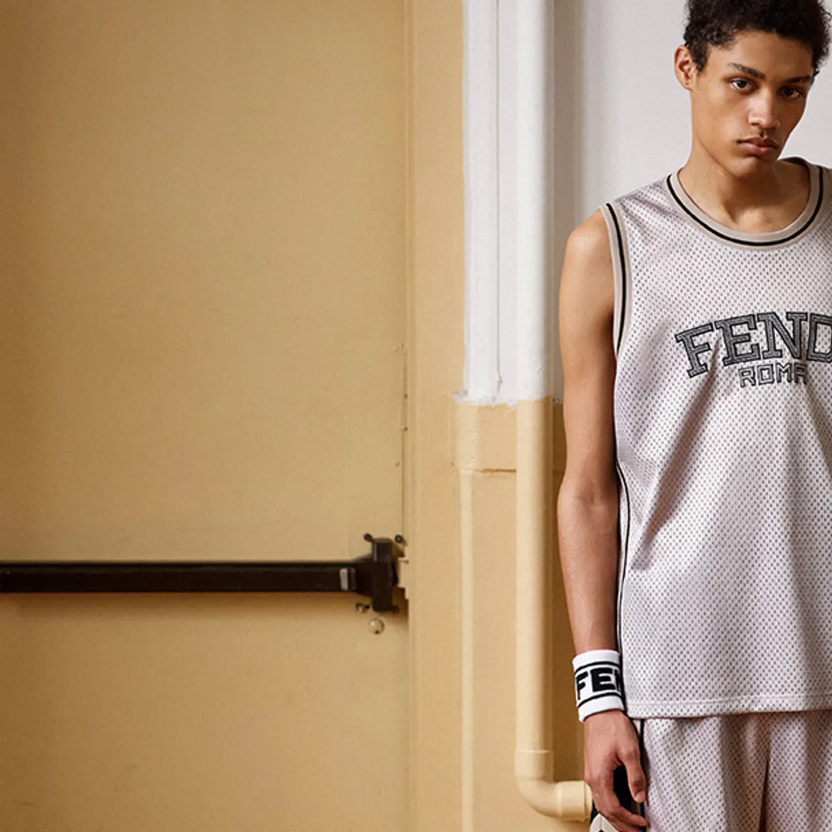 Fendi launches men FENDI ロゴメッシュ タンクトップ アクティブ