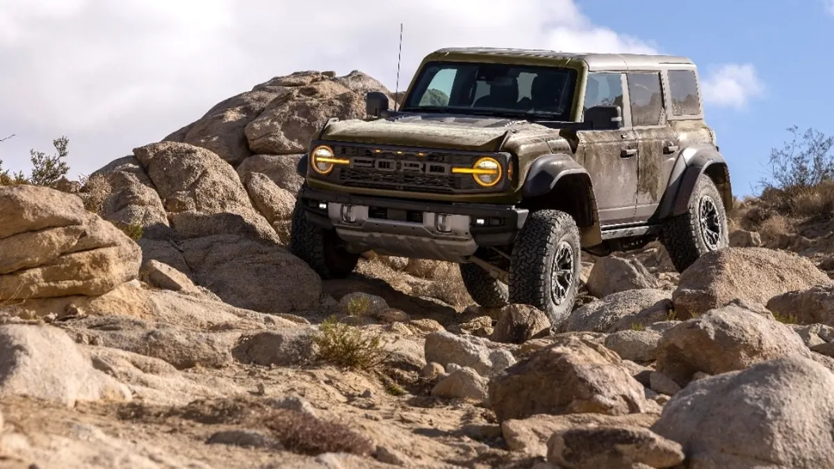 2026 Ford Bronco Raptor, traversing a demanding off-road trail