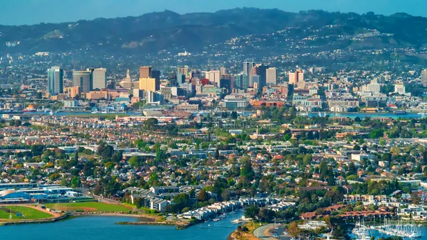 Aerial view of Oakland, California.