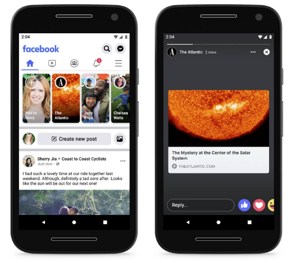 Facebook Instant Articles in Stories