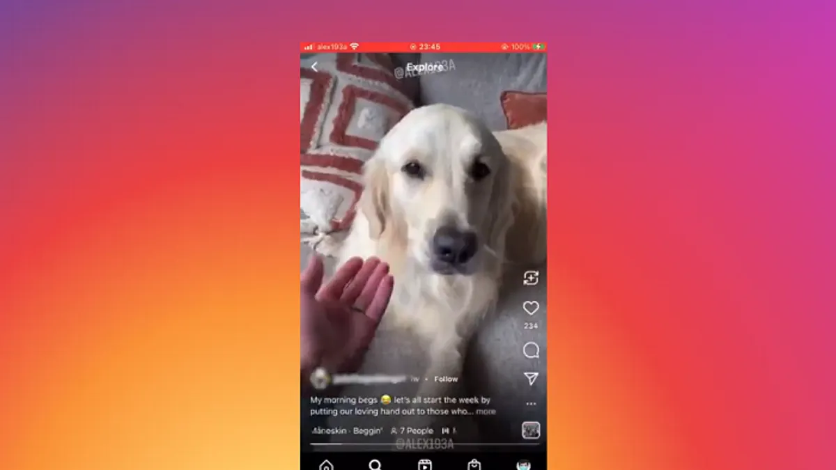 Instagram Explore test