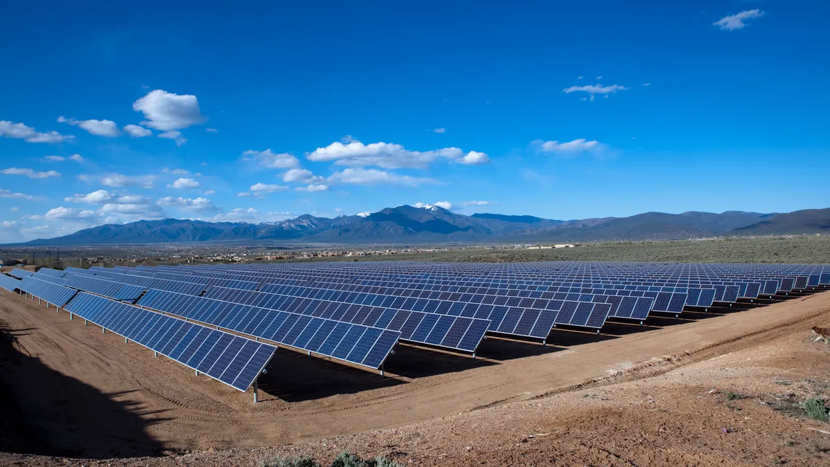 A solar farm in New Mexico.