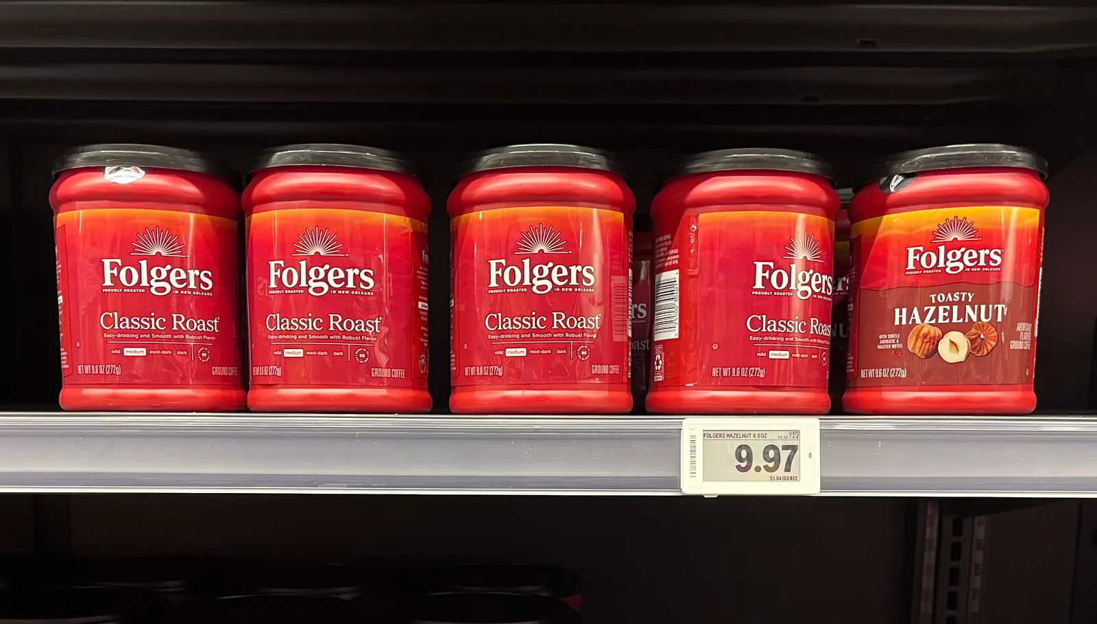 Coffee in a grocery store.