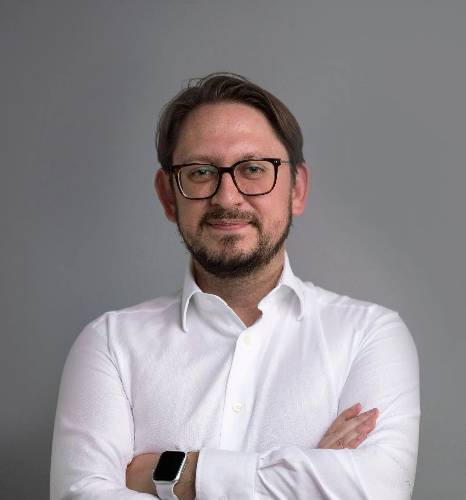 A portrait of Wyatt McDonnell, co-founder and CEO of Infinimmune.