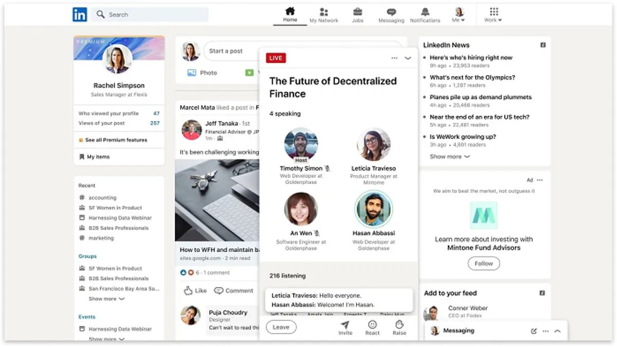 LinkedIn Event Captions