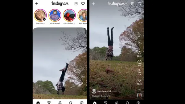 Instagram open to Reels