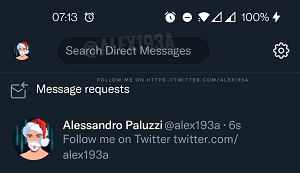 Twitter DM search
