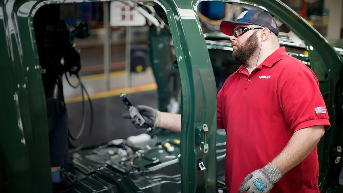 Nissan Caton Mississippi worker plant production