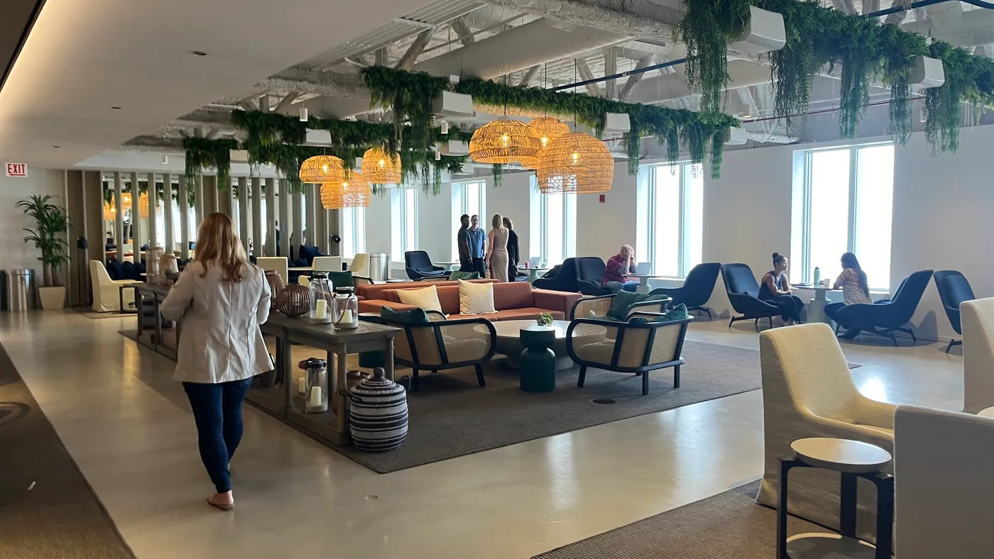 JLLs office space with casual spaces for lounging.