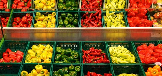 peppers from grocery store rooftop garden