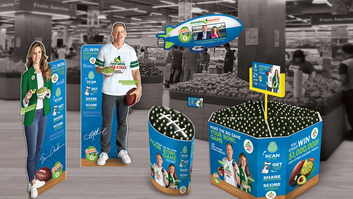 Avocados from Mexico shopper marketing displays retrieved by Marketing Dive on Oct. 29