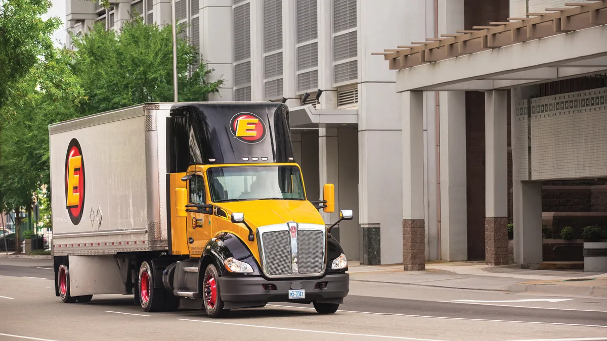 An Estes Express Lines truck.