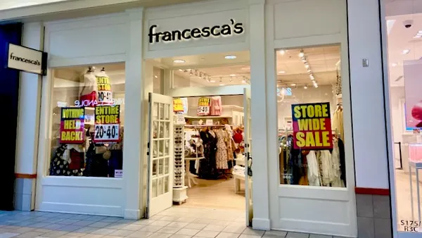A mall store going out of business.
