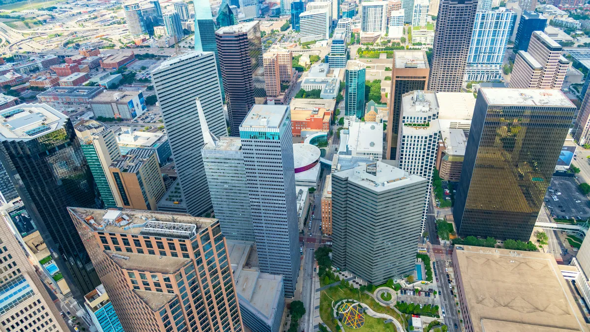 Aerial picture of high rises