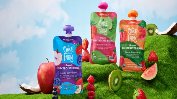 Once Upon a Farm's new electrolyte blend pouch