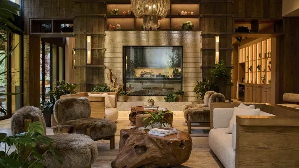 The lobby of 1 Hotel Seattle.
