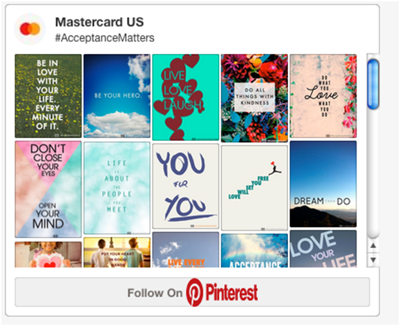MasterCard Offers Inspiring Messages