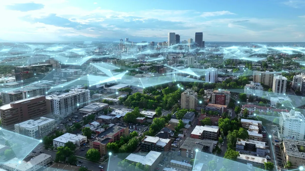 Aerial view of a city
