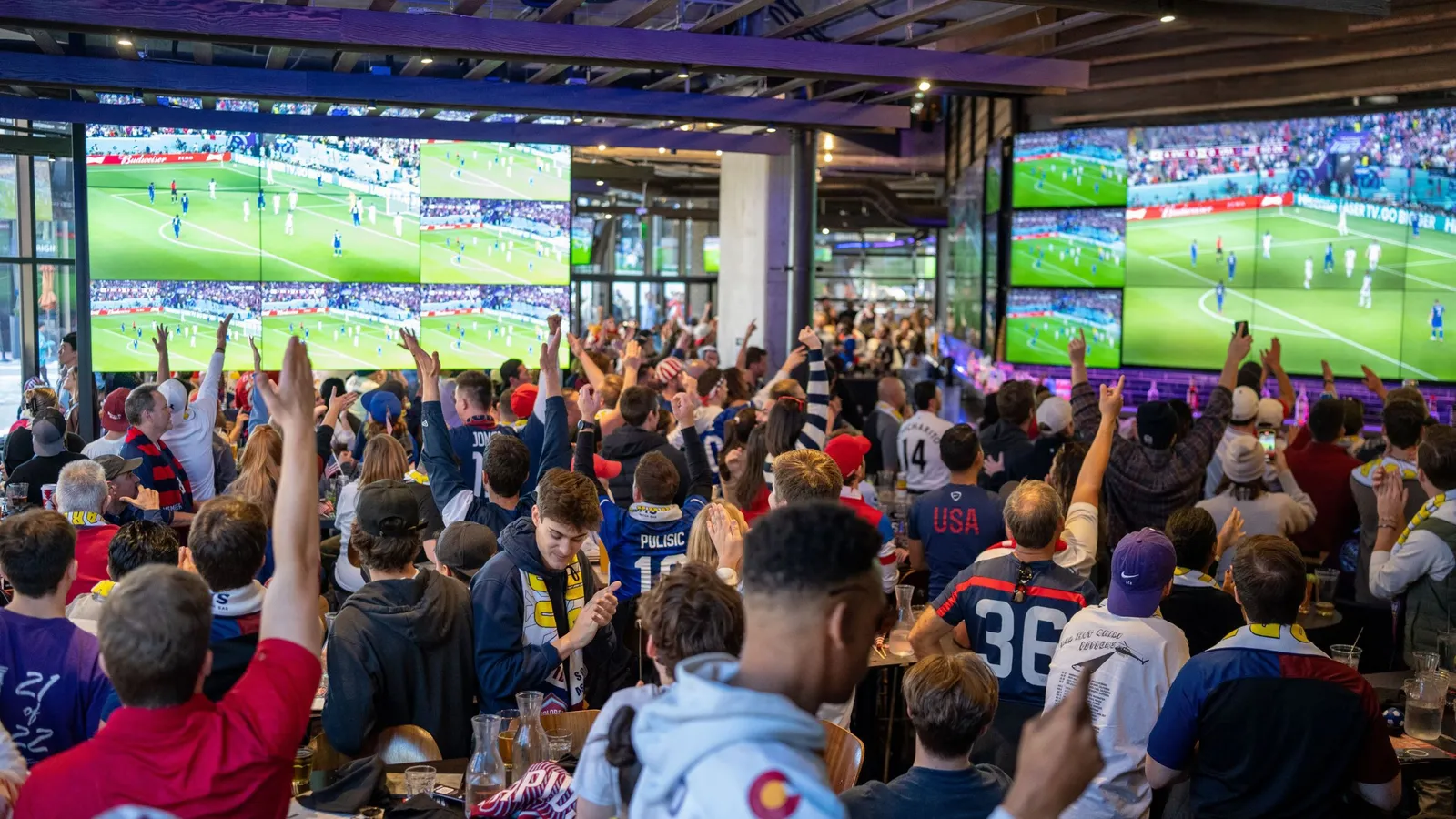 A crowd gathers inside a Tom&#x27;s Watch Bar