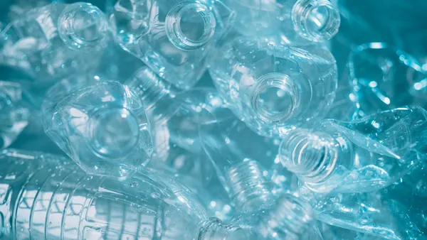 Clear plastic bottles