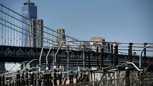 A power plant in a city