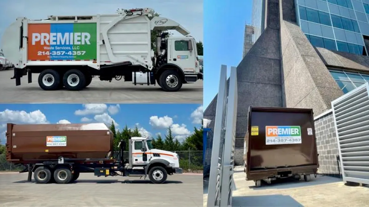 Premier Waste Services equipment in Texas