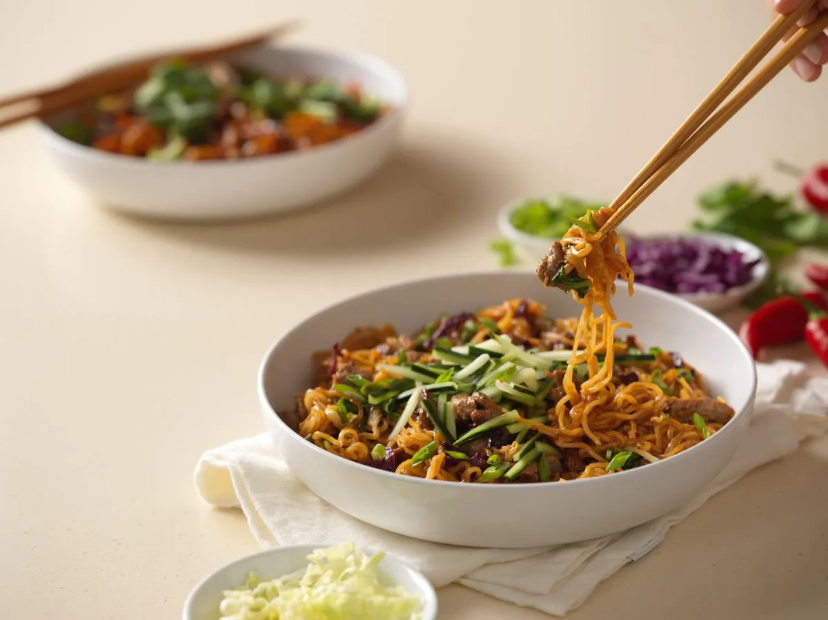 An image of Asian noodles offered at Noodles &amp; Company