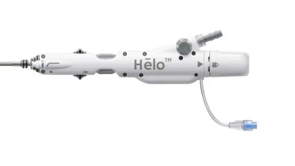 A mechanical thrombectomy device is shown against a white background.