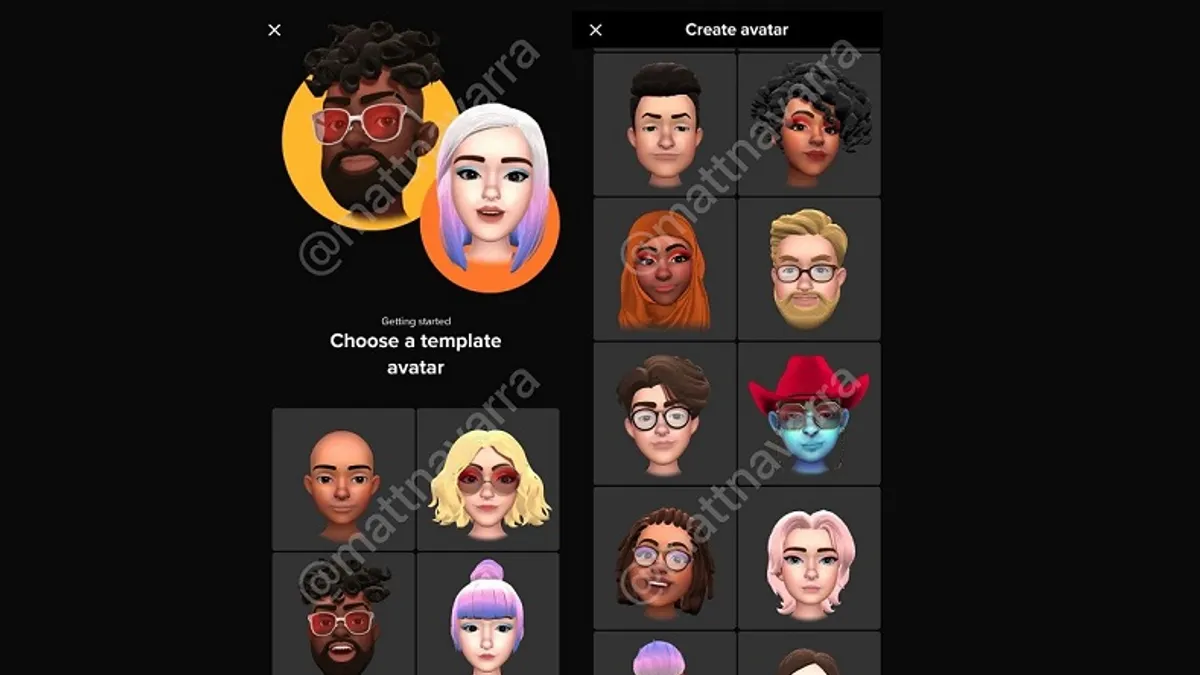 TikTok avatars