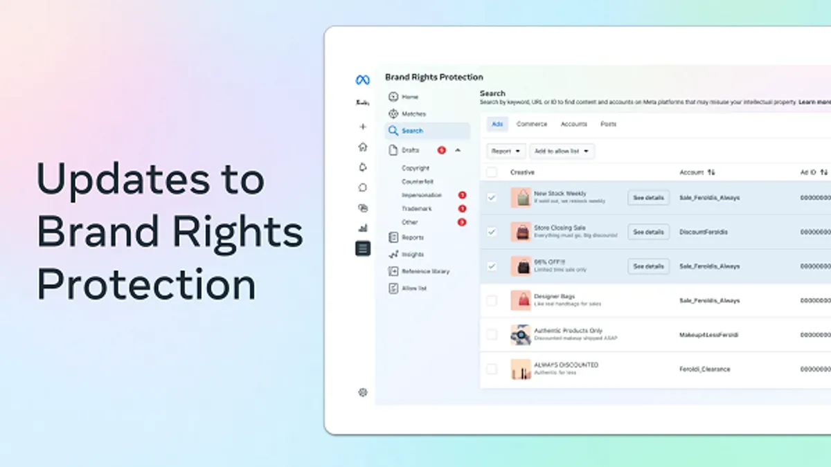 Meta brand rights protection