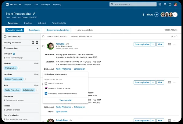 LinkedIn job seeker updates