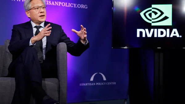 Nvidia President and CEO Jensen Huang speaks about the future of artificial intelligence and its effect on energy consumption and production at the Bipartisan Policy Center on Sept. 27, 2024 in Washington, DC.