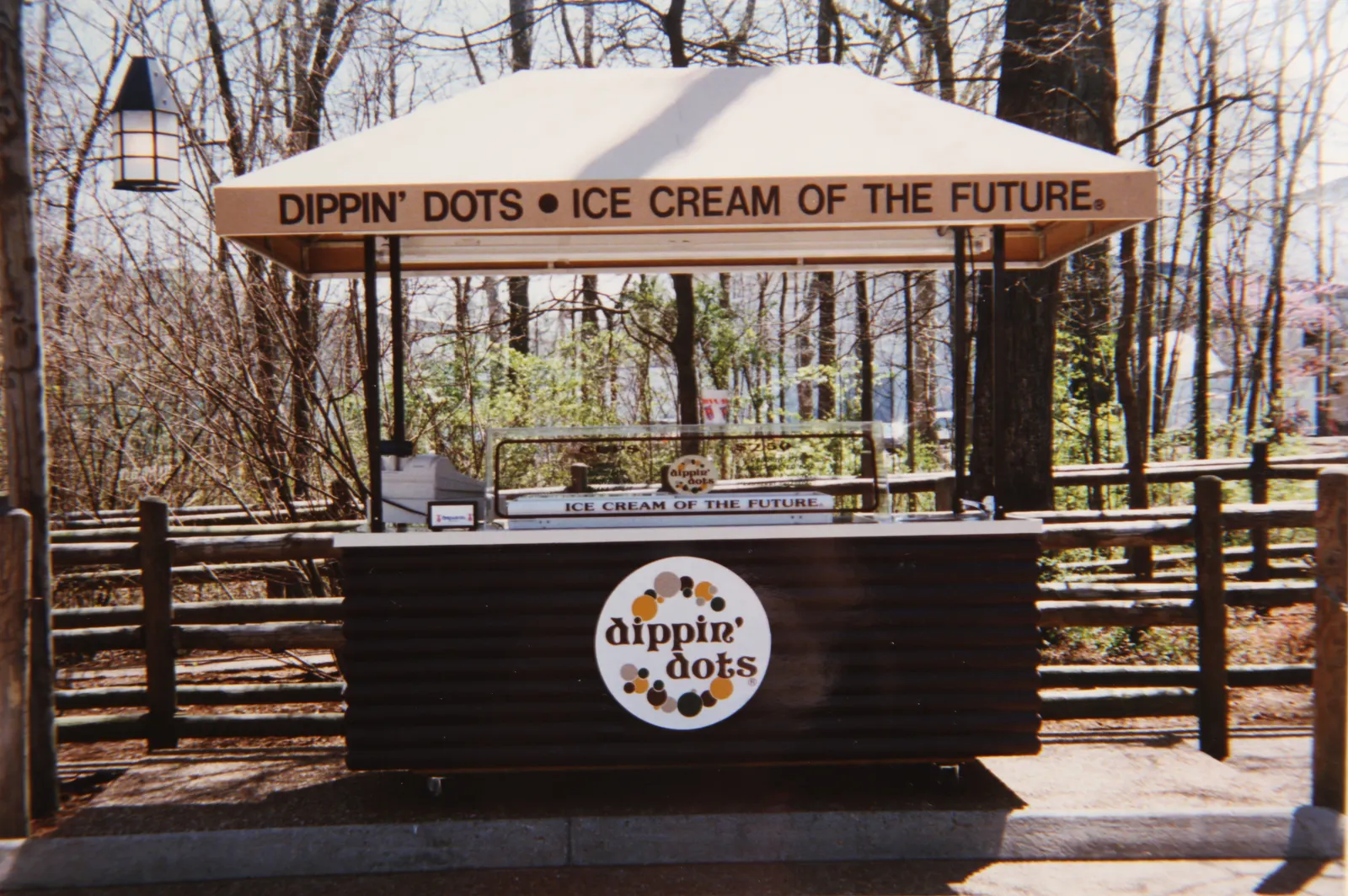 A kiosk selling Dippin' Dots ice cream.