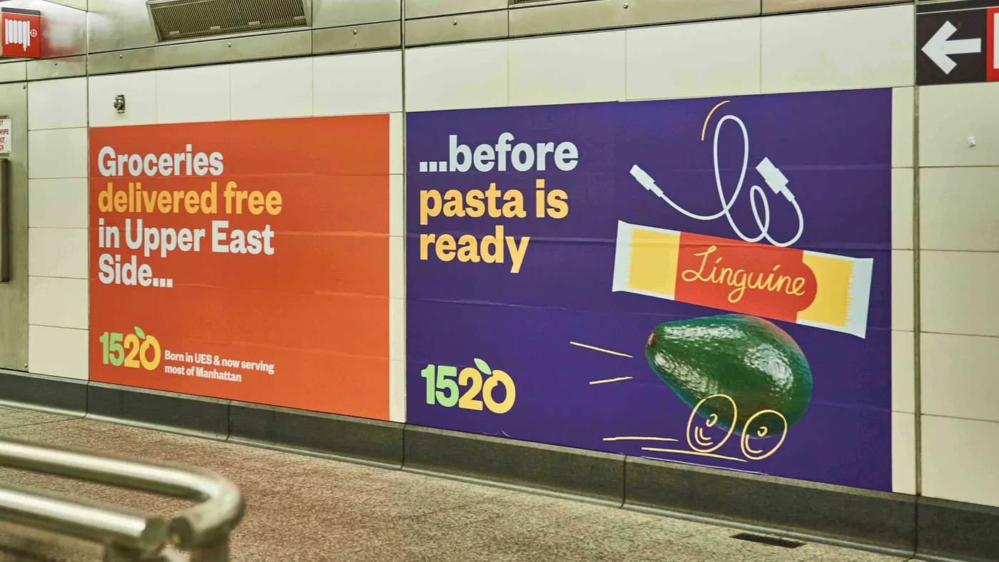 1520 advertisement in New York City subway station