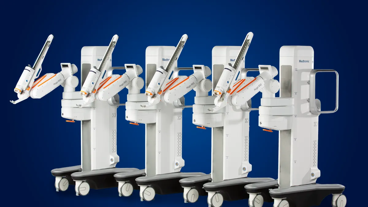 Four medtronic Hugo surgical robots