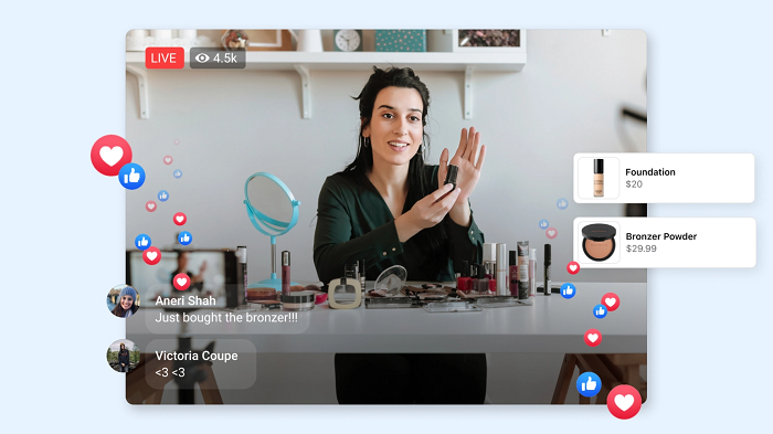 Facebook live shopping