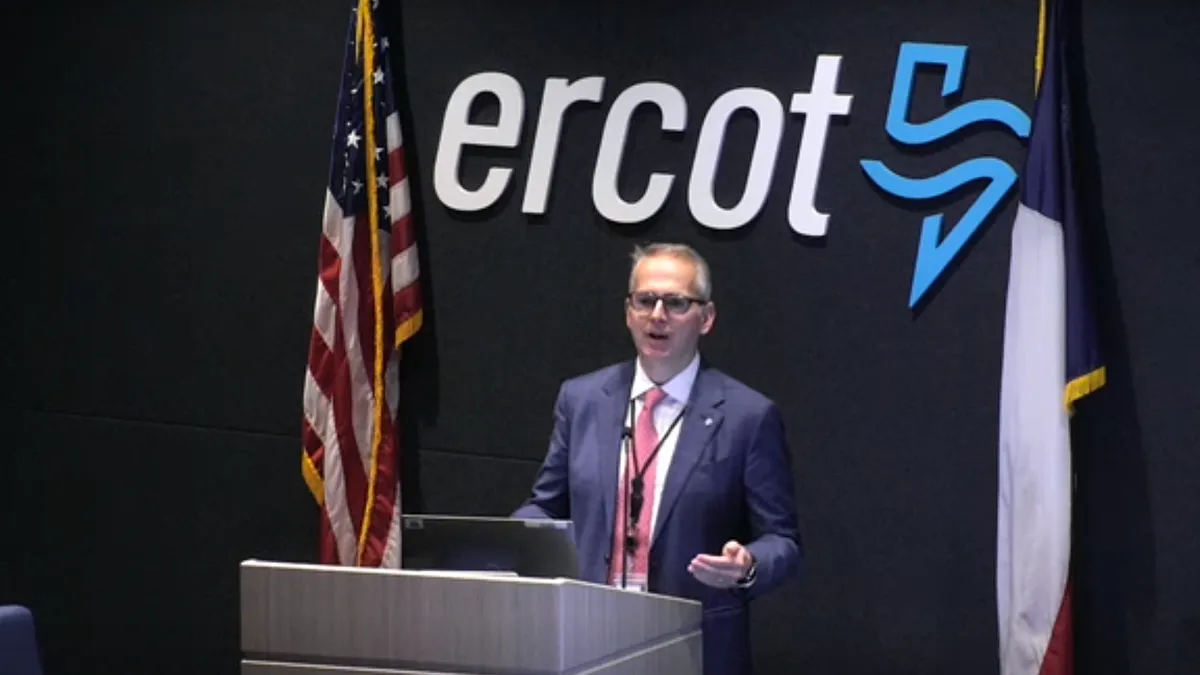 ERCOT CEO Pablo Vegas speaks to the board on December 19, 2023.