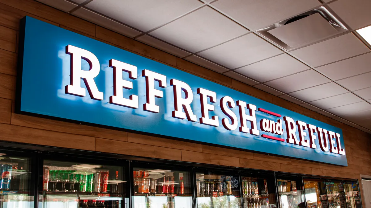 A photo of the interior of a Parkland convenience store.