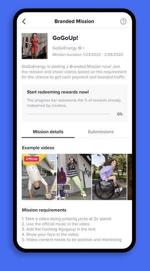 TikTok Branded Mission