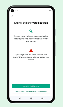 WhatsApp Back-up lock