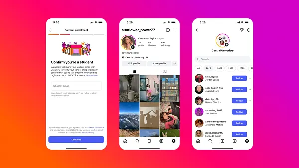 Instagram Adds College Class Listings on Student Profiles